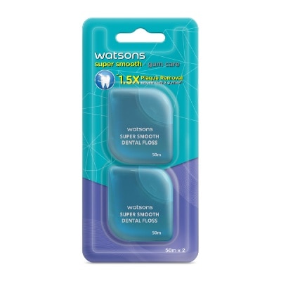 WATSONS Satin Super Smooth Mint Dental Floss 2 x 50m