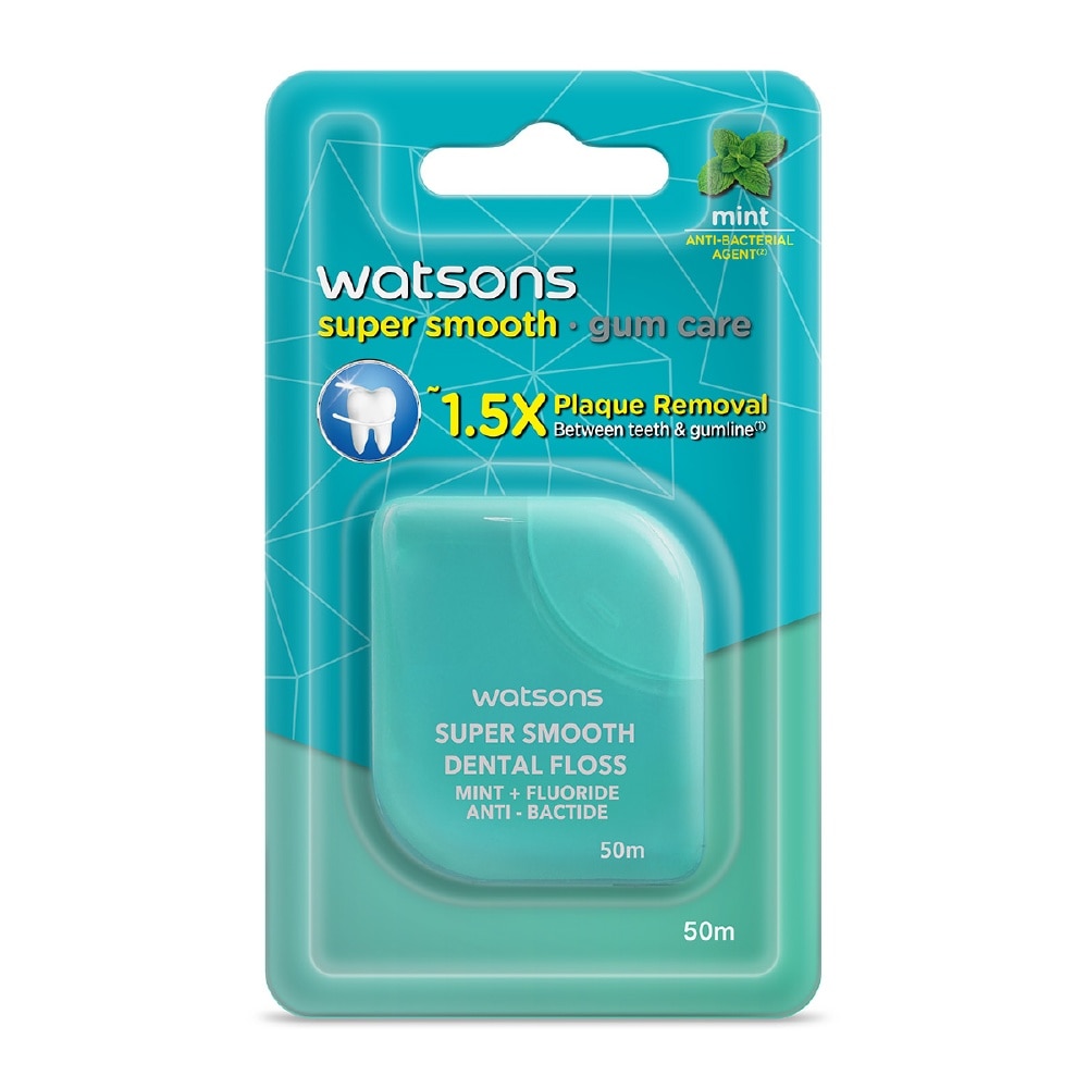 Satin Super Smooth Mint Antibacterial Dental Floss 50m