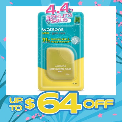 WATSONS - Satin Super Smooth Mint Dental Floss 50m
