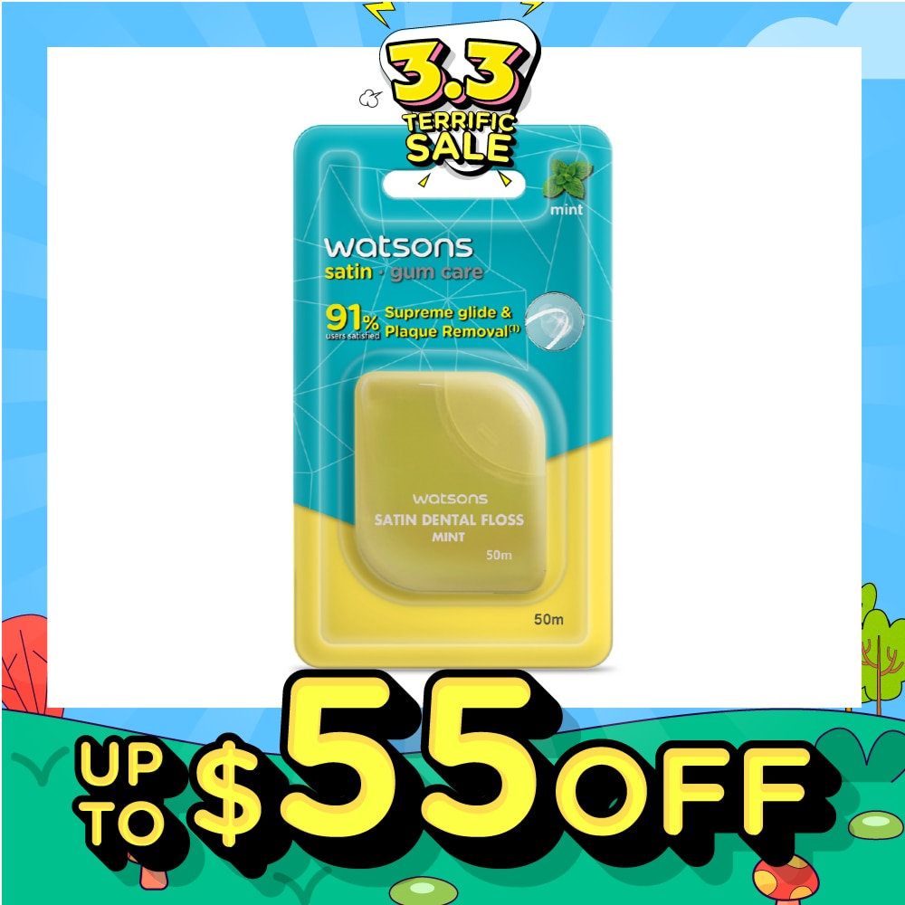 Satin Super Smooth Mint Dental Floss 50m