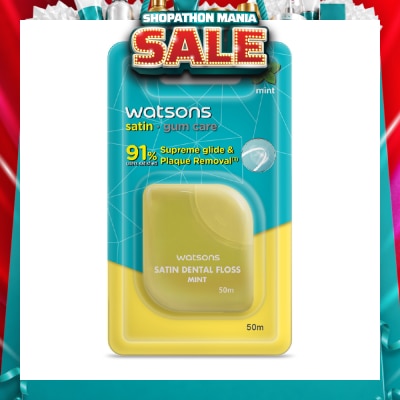 WATSONS - Satin Super Smooth Mint Dental Floss 50m