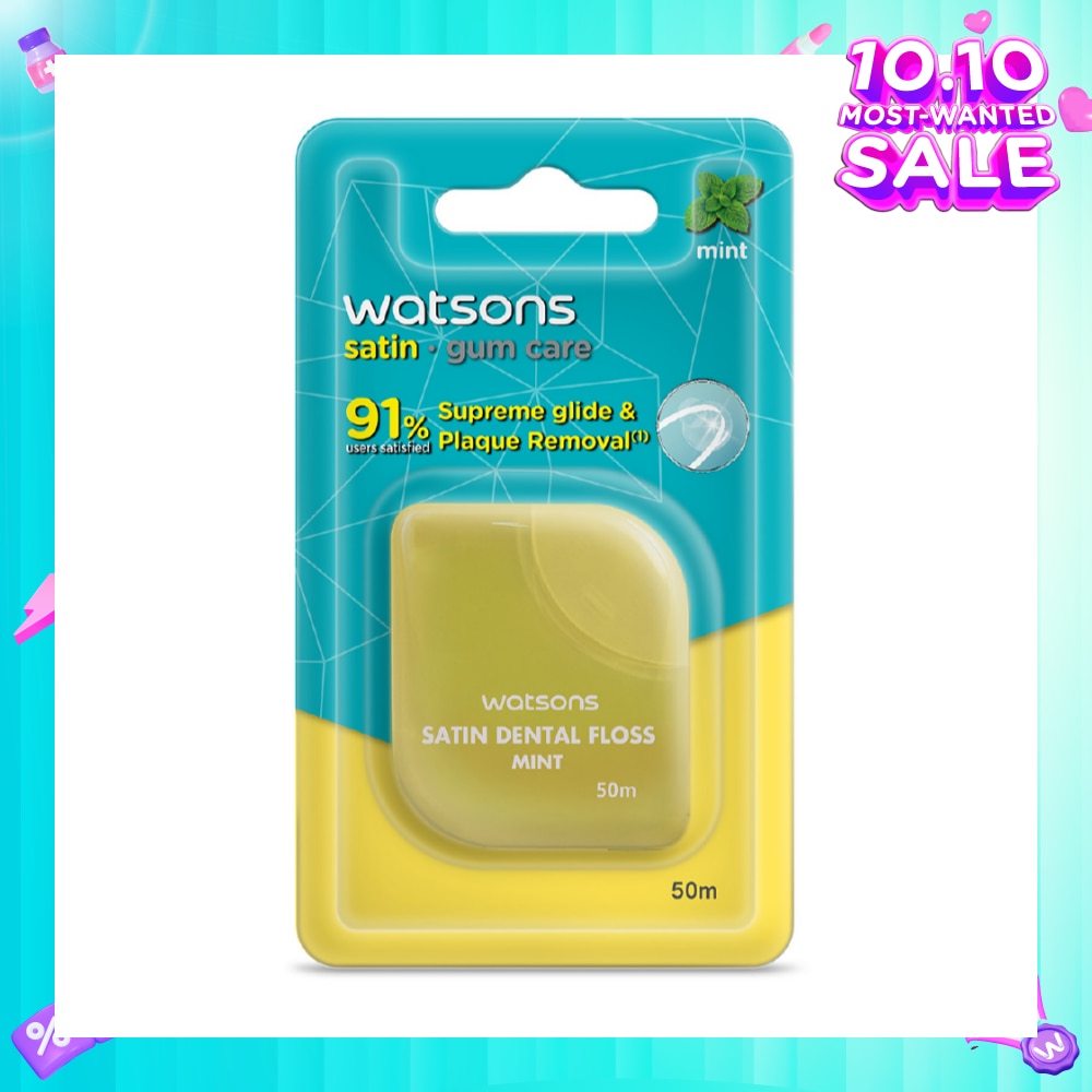 Satin Super Smooth Mint Dental Floss 50m