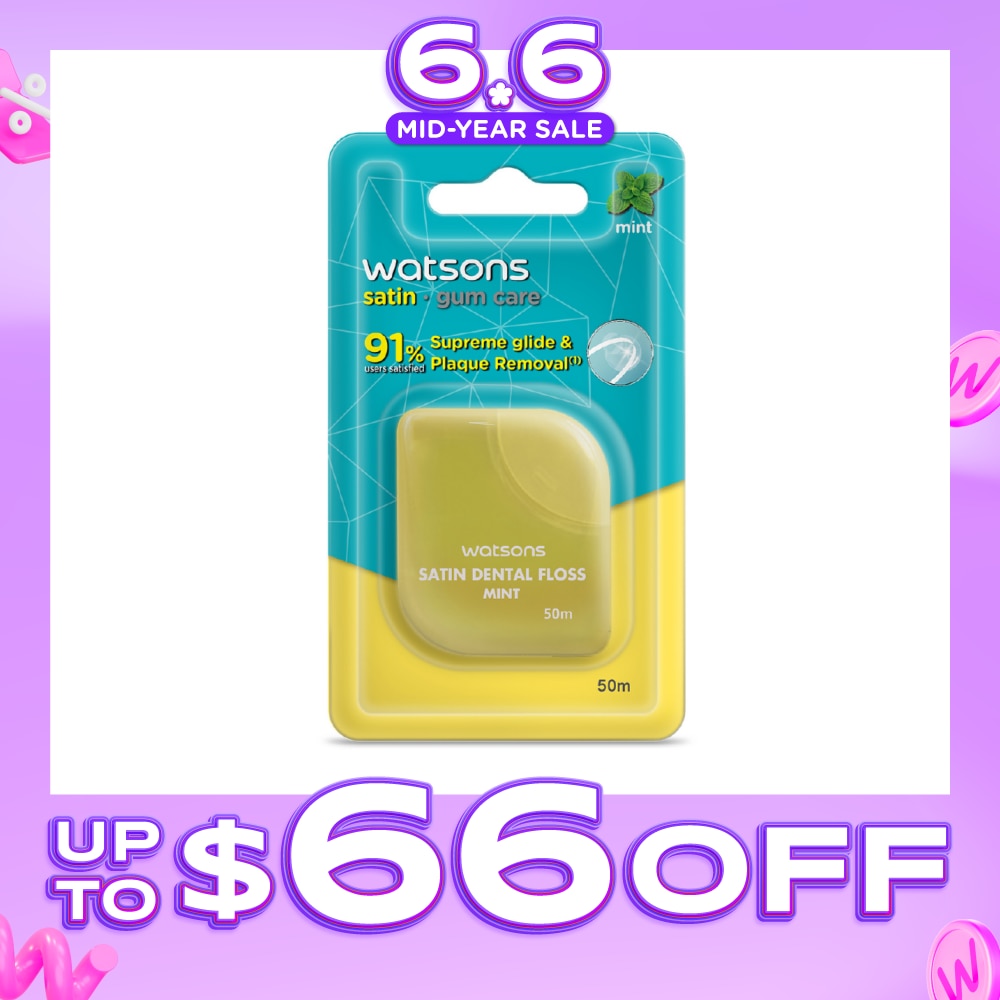 Satin Super Smooth Mint Dental Floss 50m