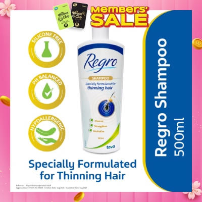 REGRO Specially Formulated For Thinning Hair Shampoo 500ml