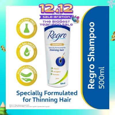 REGRO Specially Formulated For Thinning Hair Shampoo 500ml