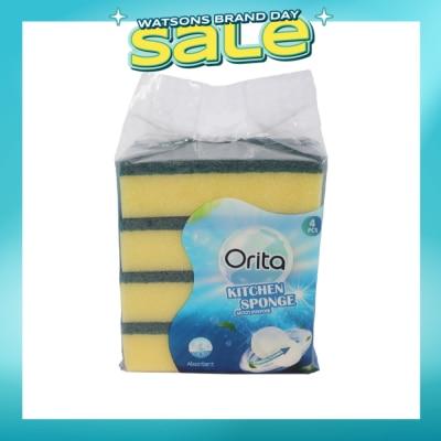 ORITA - Kitchen Sponge (Scrubs even the toughest Stains and Grime) 4s