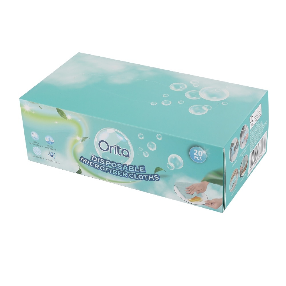 Disposable Microfiber Cloths (Antibacterial, Super Absorbent, and Soft & Skin-Friendly) 20s