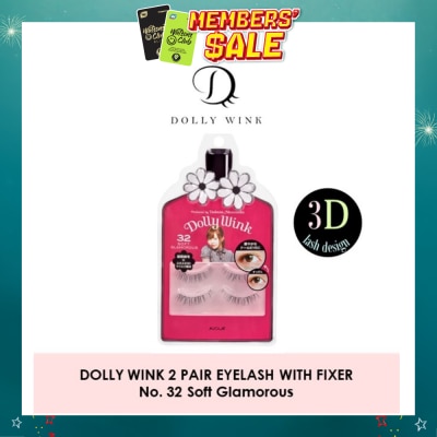DOLLY WINK - Eyelash With Fixer 32 Soft Glamorous 2s