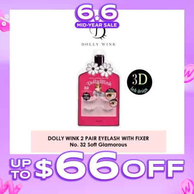 DOLLY WINK - Eyelash With Fixer 32 Soft Glamorous 2s