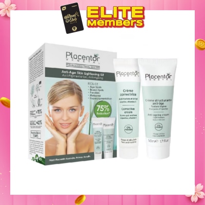 PLACENTOR VEGETAL Anti-Age Skin Lightening Kit consists Corrective Cream 30ml + Anti-Ageing Cream 50ml