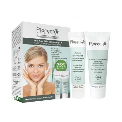 PLACENTOR VEGETAL Anti-Age Skin Lightening Kit consists Corrective Cream 30ml + Anti-Ageing Cream 50ml