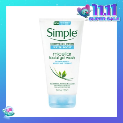 SIMPLE Water Boost Micellar Facial Gel Wash150ml