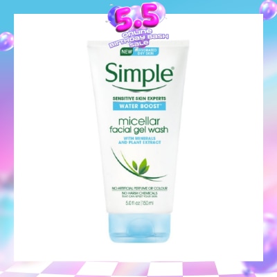 SIMPLE - Water Boost Micellar Facial Wash Gel 150ml