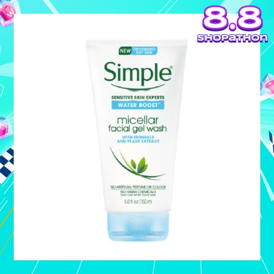 SIMPLE Water Boost Micellar Facial Gel Wash150ml
