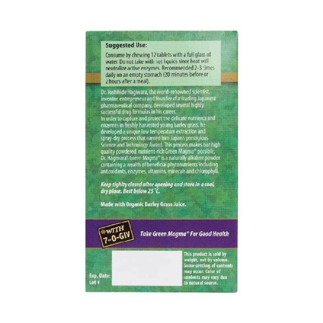 GREEN MAGMA®  Barley Grass Powder Juice Tablet 500s