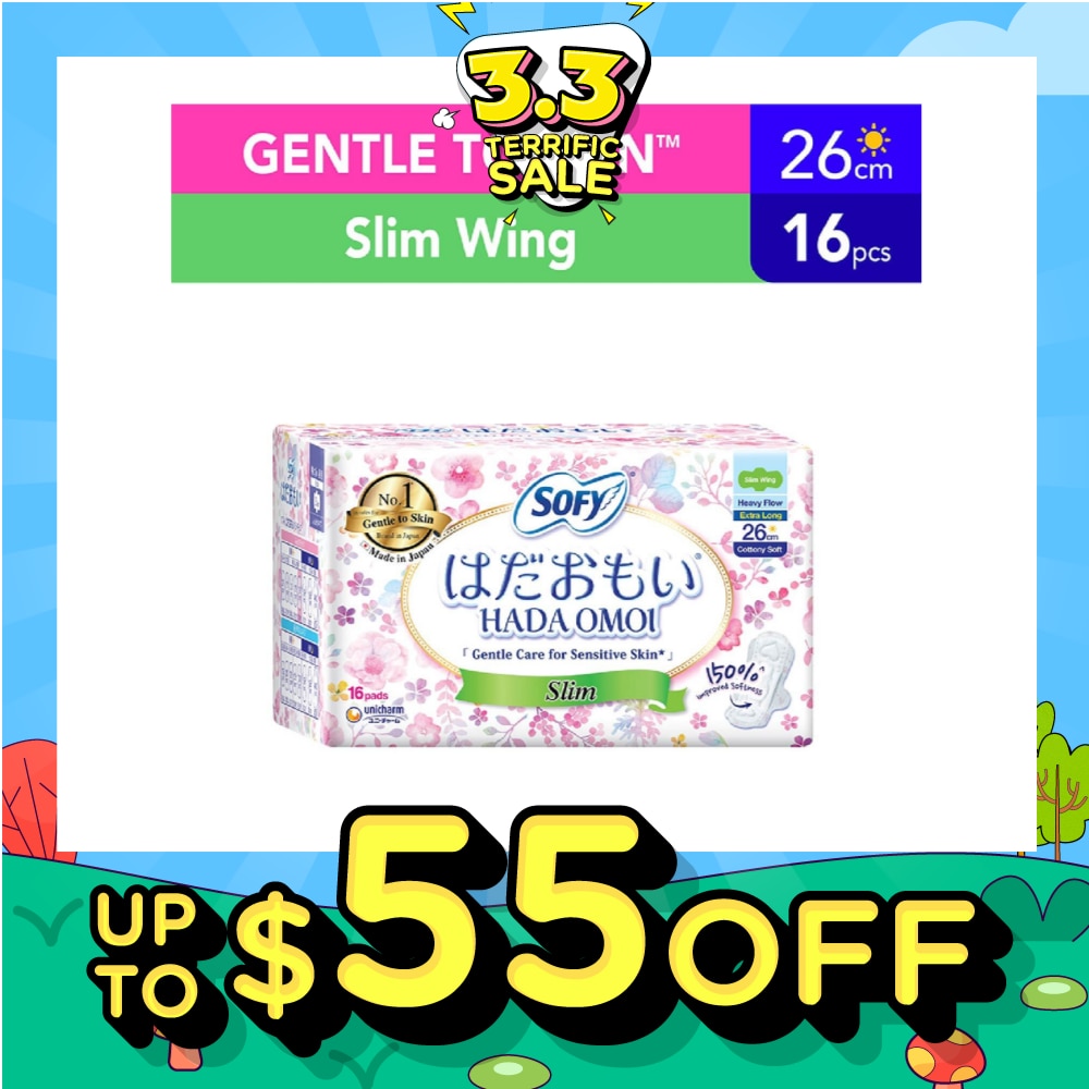 Hadaomoi Day Slim Wing 26cm 16 Pieces