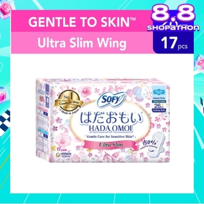 SOFY Hadaomoi Day Ultra Slim Wing 26cm 19 Pieces