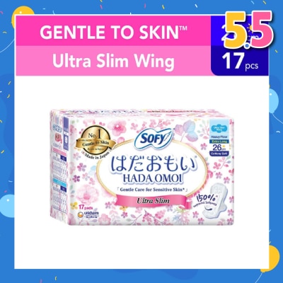 SOFY Hadaomoi Day Ultra Slim Wing 26cm 19 Pieces