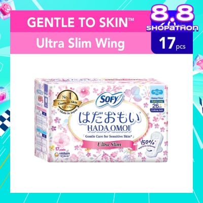 SOFY Hadaomoi Day Ultra Slim Wing 26cm 19 Pieces