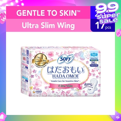 SOFY Hadaomoi Day Ultra Slim Wing 26cm 19 Pieces