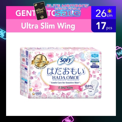 SOFY Hadaomoi Day Ultra Slim Wing 26cm 19 Pieces