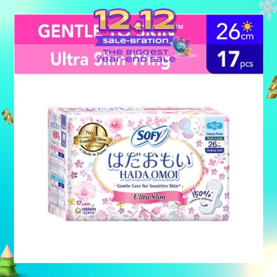 SOFY Hadaomoi Day Ultra Slim Wing 26cm 19 Pieces