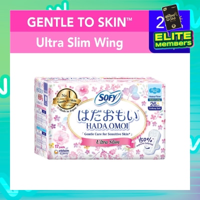 SOFY Hadaomoi Day Ultra Slim Wing 26cm 19 Pieces
