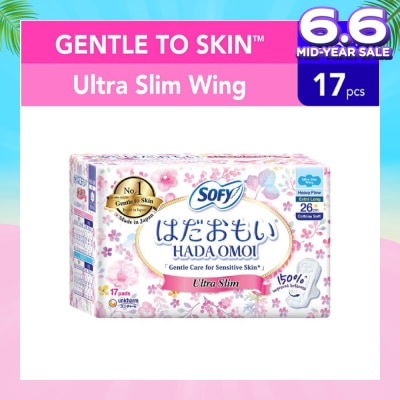 SOFY Hadaomoi Day Ultra Slim Wing 26cm 19 Pieces