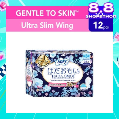 SOFY Hadaomoi Night Ultra Slim Wing 36cm 12 Pieces