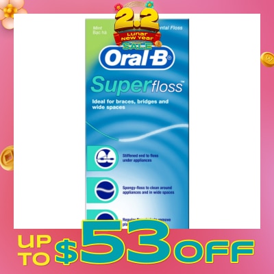 ORAL-B Superfloss Clean Dental Floss Mint 50m
