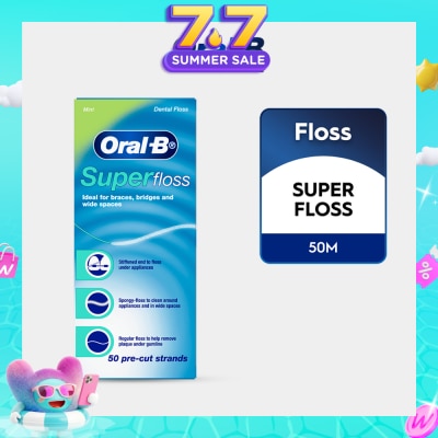 ORAL-B - Superfloss Clean Dental Floss Mint 50m