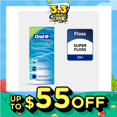 ORAL-B Superfloss Clean Dental Floss Mint 50m