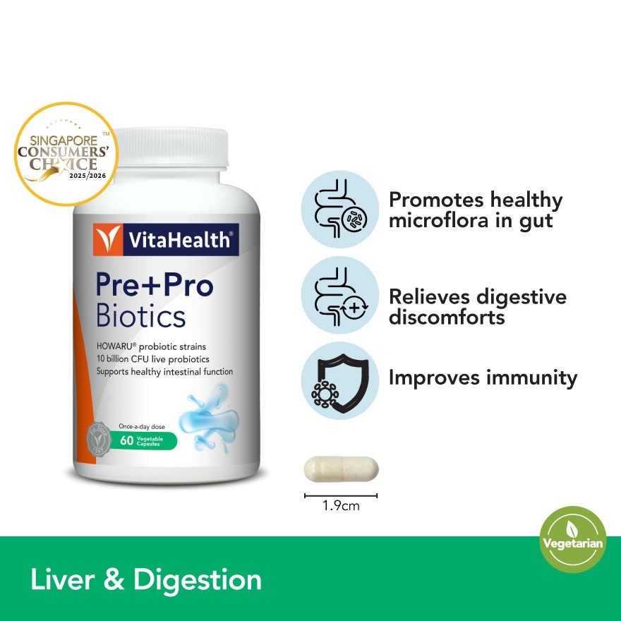 Pre+Pro Biotics Vegetable Capsule 60s