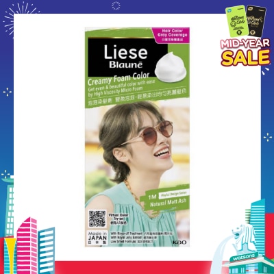 LIESE Blaune Creamy Foam Color Natural Matt Ash 108ml