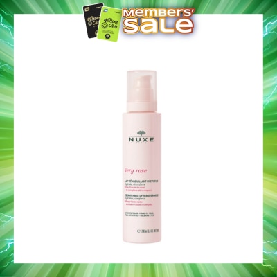 NUXE - Very Rose Creamy Cleansing Milk (Milk-in-Oil Cleanser with Rose Water to Strengthen Skin Barrier) 200ml
