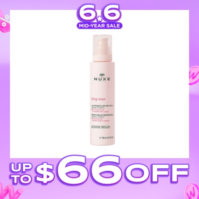 NUXE - Very Rose Creamy Cleansing Milk (Milk-in-Oil Cleanser with Rose Water to Strengthen Skin Barrier) 200ml