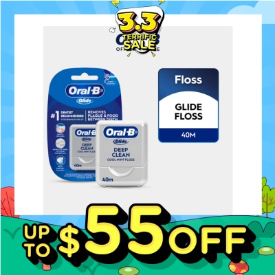 ORAL-B Pro Health Glide Deep Clean Dental Floss Cool Mint 40m