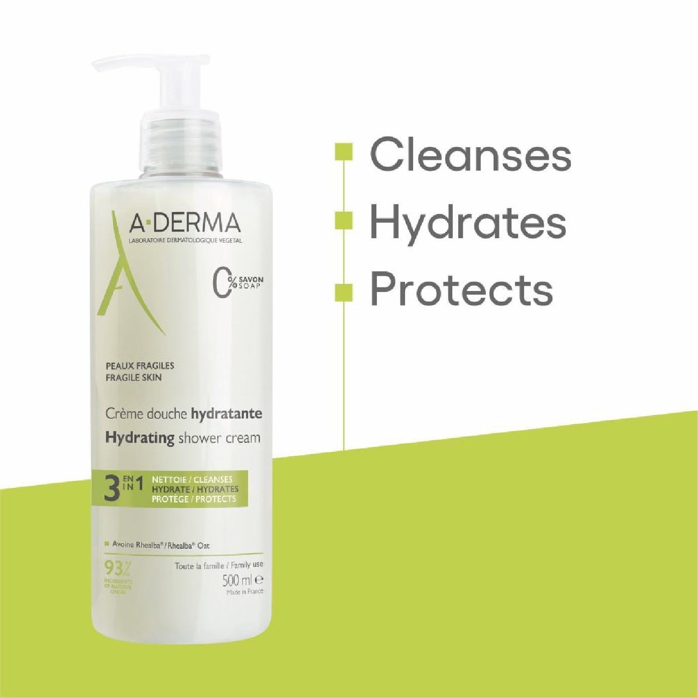 A-DERMA Hydrating Shower Cream 500ml