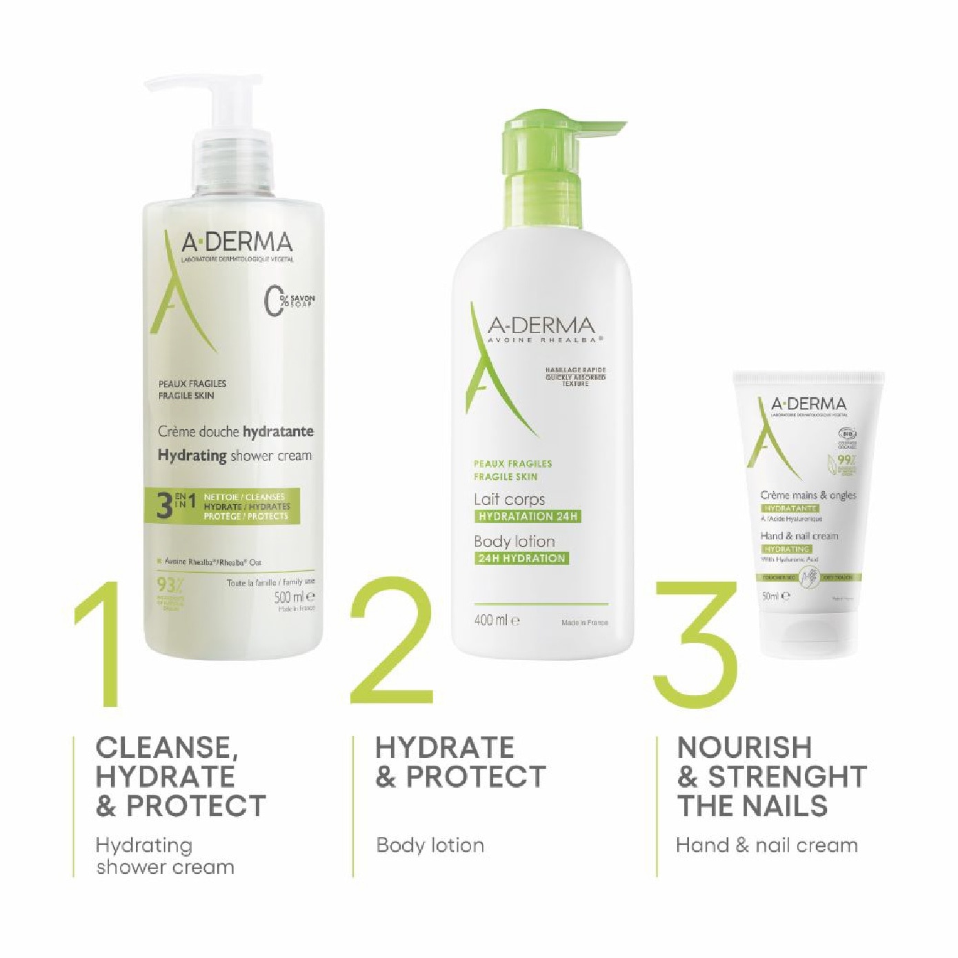 A-DERMA Hydrating Shower Cream 500ml