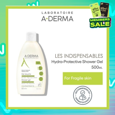 ADERMA Hydra-Protective Soap-free Cleanses Hydrate & Protects Shower Gel (For Face, Body & Hair) 500ml