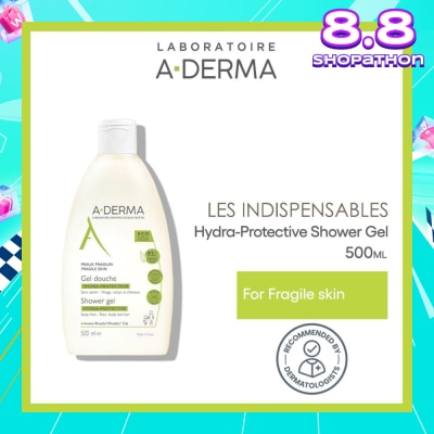 ADERMA Hydra-Protective Soap-free Cleanses Hydrate & Protects Shower Gel (For Face, Body & Hair) 500ml