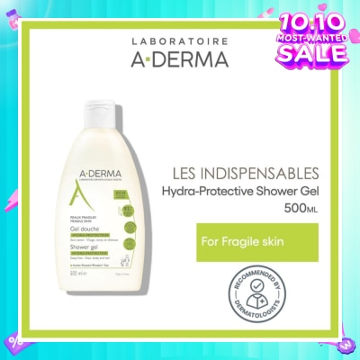 ADERMA Hydra-Protective Soap-free Cleanses Hydrate & Protects Shower Gel (For Face, Body & Hair) 500ml