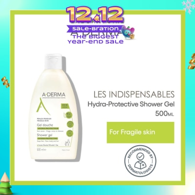 ADERMA Hydra-Protective Soap-free Cleanses Hydrate & Protects Shower Gel (For Face, Body & Hair) 500ml