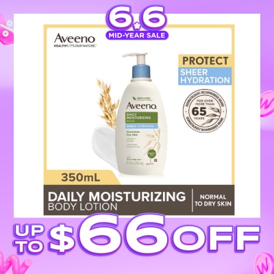 AVEENO - Daily Moisturizing Body Lotion Sheer Hydration (For Velvety Soft Beautiful Healthy-Looking Skin) 350ml