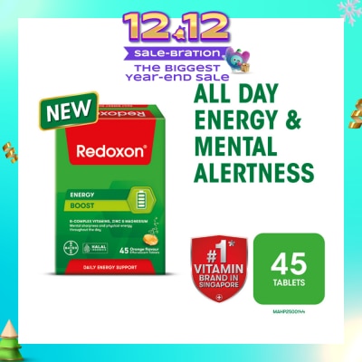 REDOXON Energy Boost Effervescent Orange Effervescent Tablet 45s