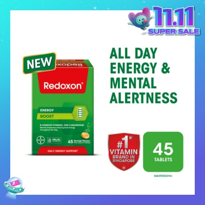 REDOXON Energy Boost Effervescent Orange Effervescent Tablet 45s