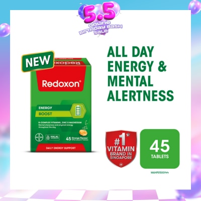 REDOXON - Energy Boost Effervescent Orange Effervescent Tablet 45s