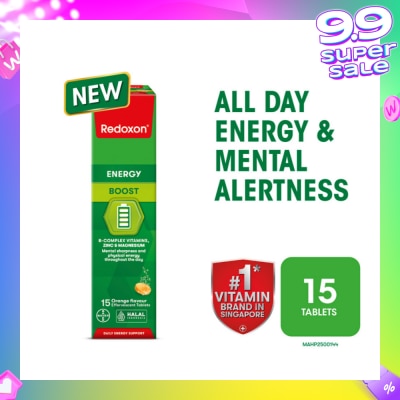 REDOXON Energy Boost Effervescent Orange Effervescent Tablet 15s