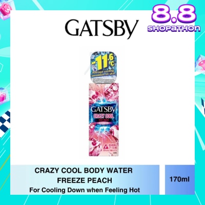 GATSBY Crazy Cool Body Water Freeze Peach 170ml