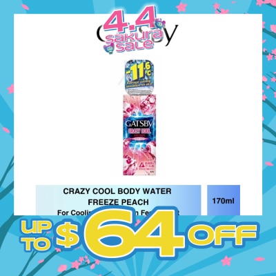 GATSBY - Crazy Cool Body Water Freeze Peach 170ml